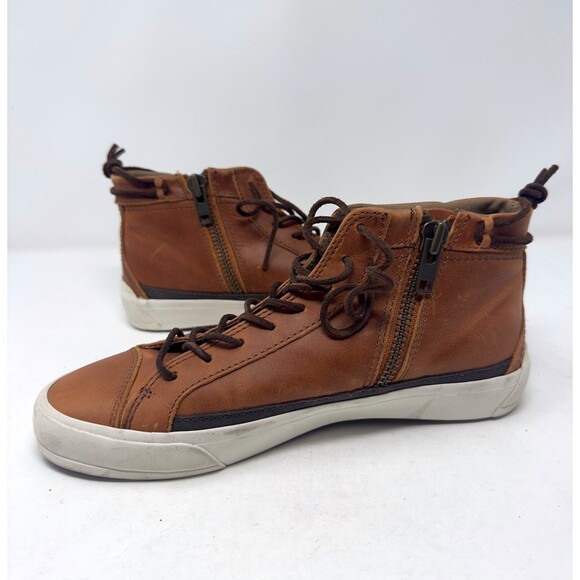 Aldo Men’s high top Brown Leather Sneakers shoes men size 8 / EU41/ UK 7 - Picture 2 of 8